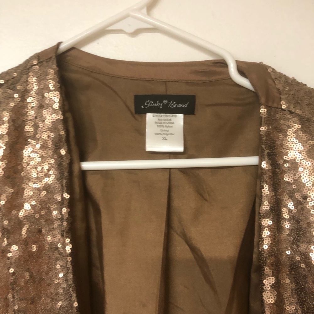 Brown sequin jacket - Picture 2 of 5